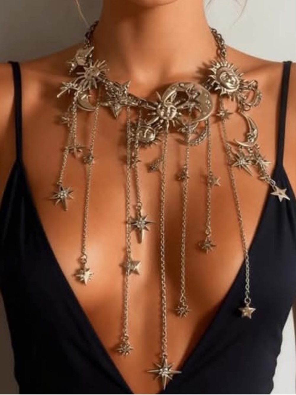 Celestial Star & Sun Statement Trendy Necklace